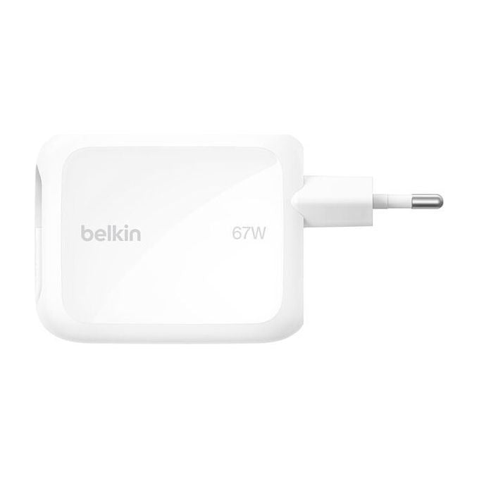 Belkin WCH022KQWH UltraCharge Adattatore settore con cavo retrattile 67 W Fast Charge 2 USB-C colore Bianco
