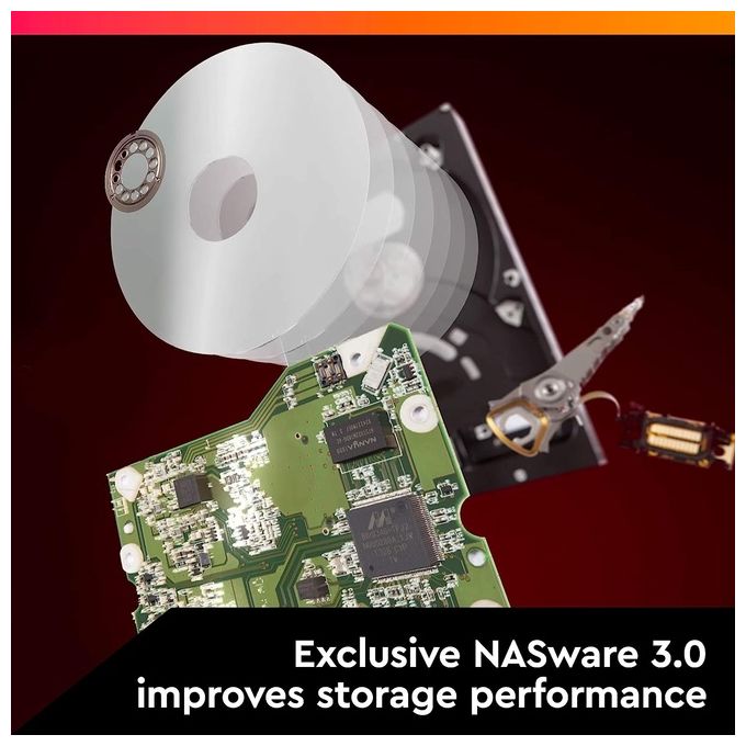 WD WD80EFPX Red Plus Hard Disk Interno 3.5'' 8TB NAS SATA III 5640 rpm 256MB Cache
