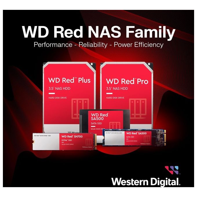 WD WD80EFPX Red Plus Hard Disk Interno 3.5'' 8TB NAS SATA III 5640 rpm 256MB Cache