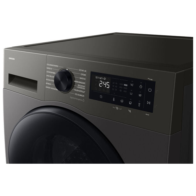 Samsung WD90HG5U34BXET Crystal Clean Lavasciuga Caricamento frontale 9-6 Kg 1400 rpm Classe A D Vapore Igienizzante Air Wash EcoBubble (60x59x85 cm) colore Nero Acciaio inox