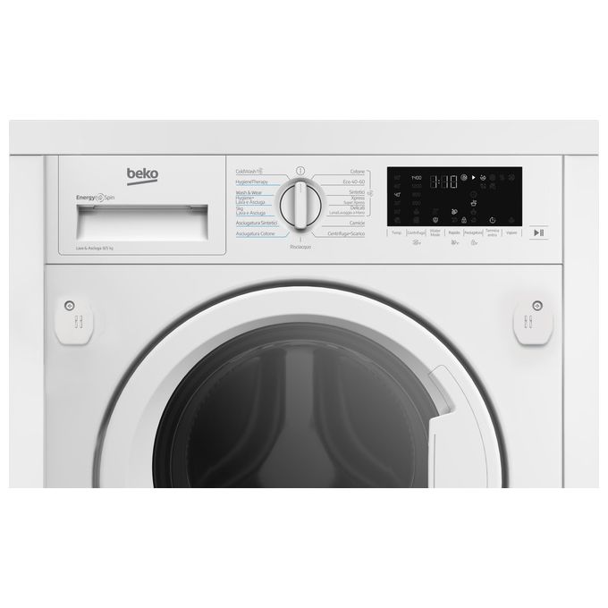 Beko WDI85DAW IT Lavasciuga da incasso 8-5 Kg 1400 rpm Classe D ProSmart Inverter SteamCure IronFast (82x60x56 cm) colore Bianco