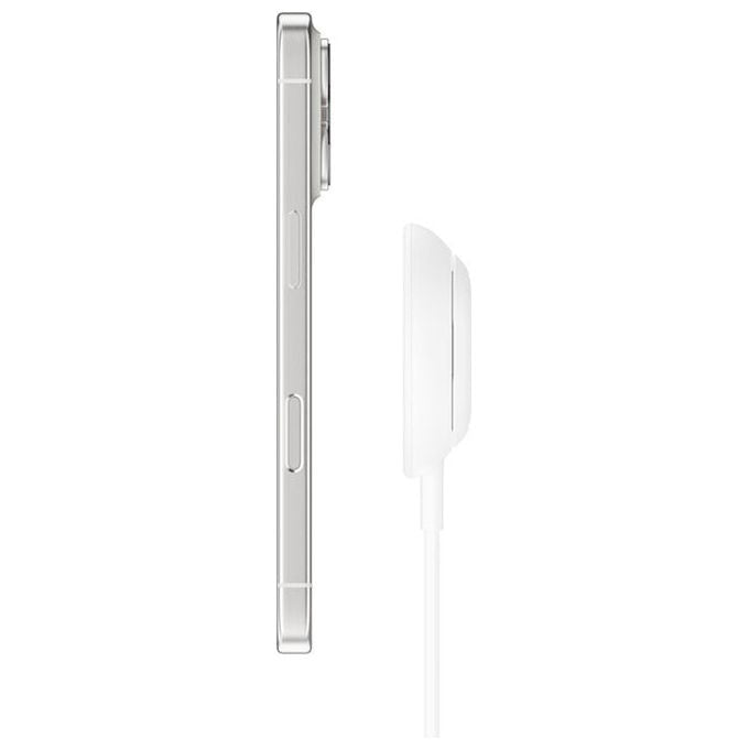 Belkin WIA013HQWH UltraCharge Caricabatterie Wireless Qi2 25W Ricarica Rapida MagSafe 1 Dispositivo Cavo 2 m colore Bianco