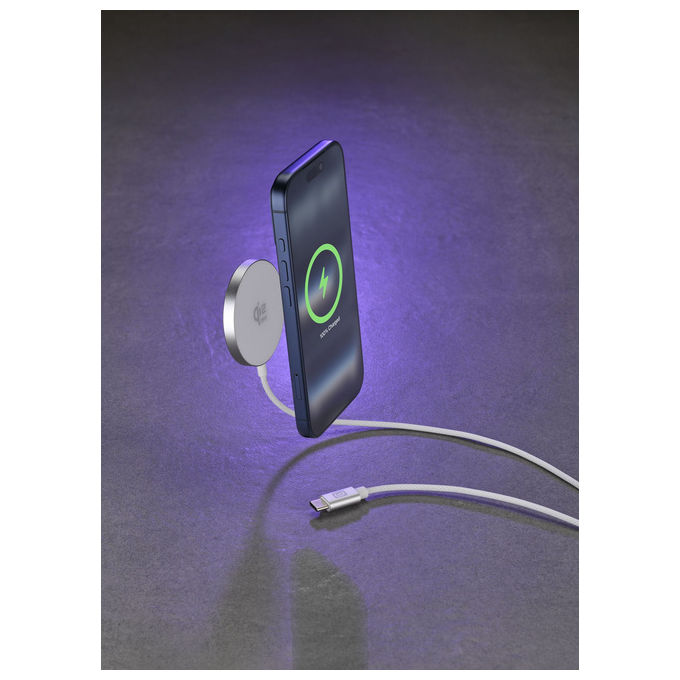 Cellularline, Caricatore Wireless Magnetico Qi2.2, 25W, Bianco