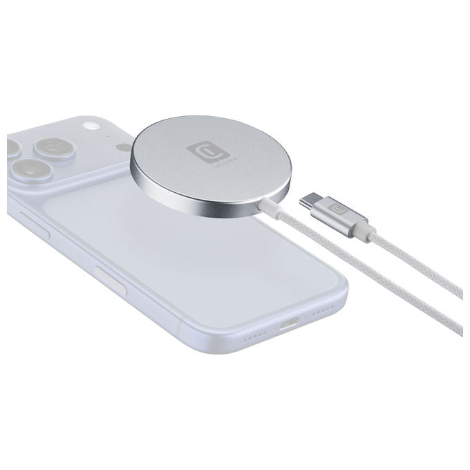 Cellularline, Caricatore Wireless Magnetico Qi2.2, 25W, Bianco