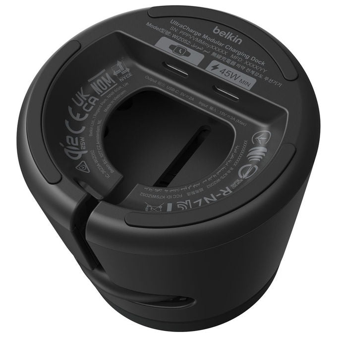 Belkin WIZ052KQBK Caricatore Wireless 25 W Qi2 con Ricarica Rapida Power Delivery 1 porta USB C Cavo 1,5 m colore Nero