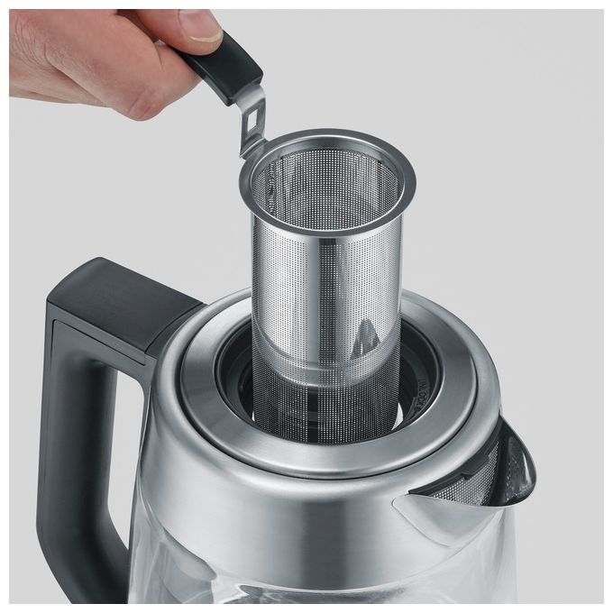 Severin WK3480 Bollitore Elettrico Senza Fili 1 7 L 3000 W con Funzione Easy Tea Select e Mantieni Caldo colore Bianco