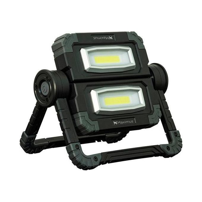 MAXIMUS WKL007B Proiettore Portatile LED 2x10W 700 Lumen Rotazione 360° colore Nero