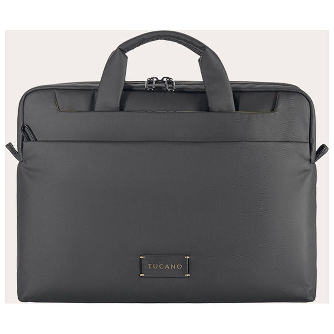 Tucano borsa laptop 14 pollici, Work Out 5 Slim, materiale riciclato, tracolla staccabile, nero