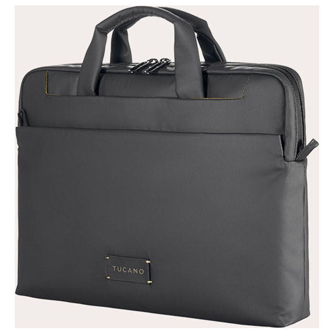 Tucano borsa laptop 14 pollici, Work Out 5 Slim, materiale riciclato, tracolla staccabile, nero