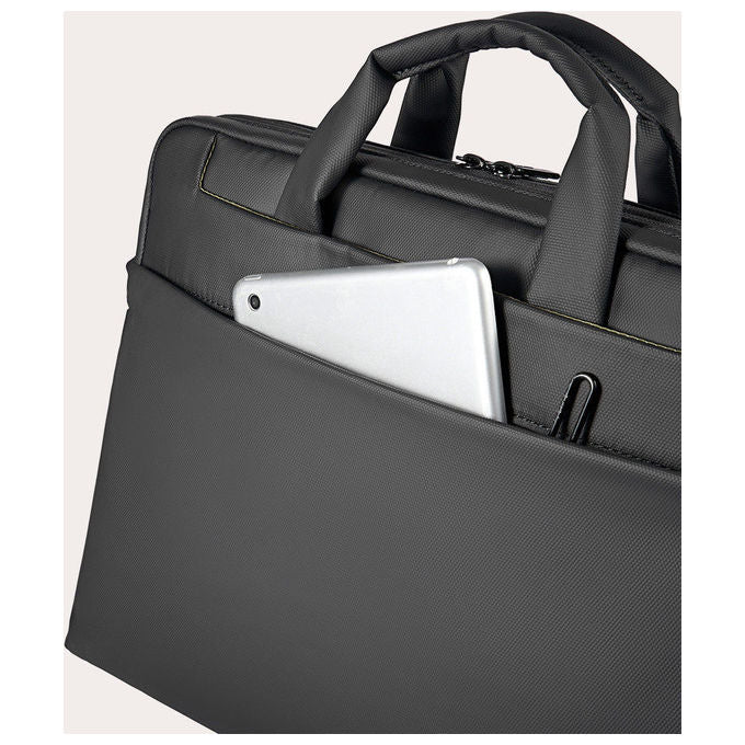 Tucano borsa laptop 14 pollici, Work Out 5 Slim, materiale riciclato, tracolla staccabile, nero