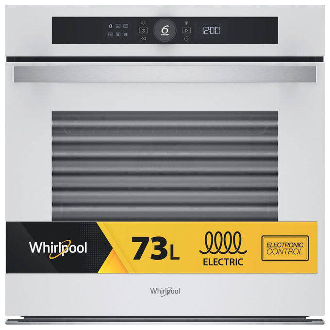 Whirlpool forno elettrico da incasso WOI4S8HM2SWA, 73 L, Steam+, Pizza 310°C, Ready2Cook, 6° Senso, touch control, Bianco, A+