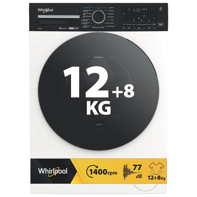 Whirlpool WPD 2836W ADS IT Lavasciuga Libera Installazione 12-8 Kg 1400 rpm Classe D 6th Sense SteamCare (84.5x60x65 cm) colore Bianco