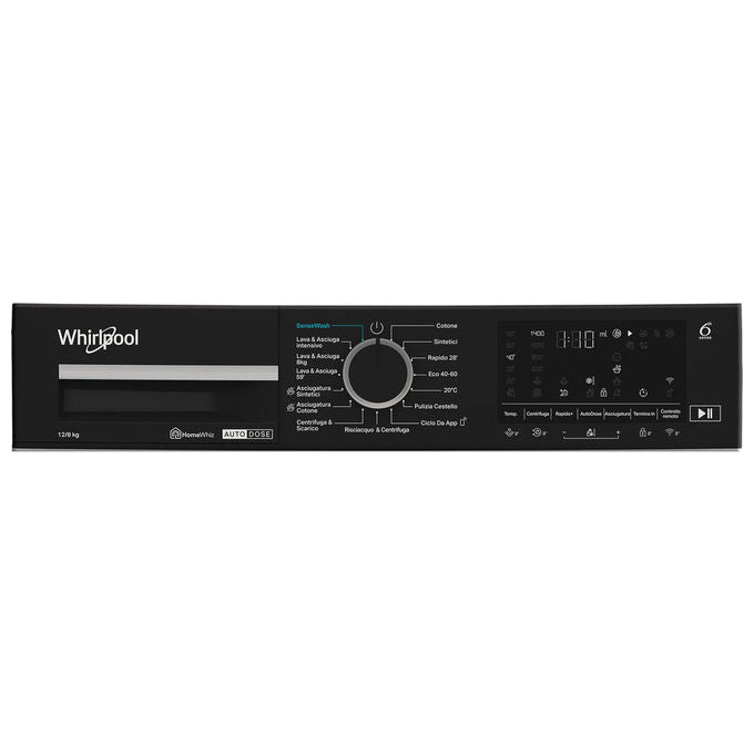 Whirlpool WPD 2836W ADS IT Lavasciuga Libera Installazione 12-8 Kg 1400 rpm Classe D 6th Sense SteamCare (84.5x60x65 cm) colore Bianco