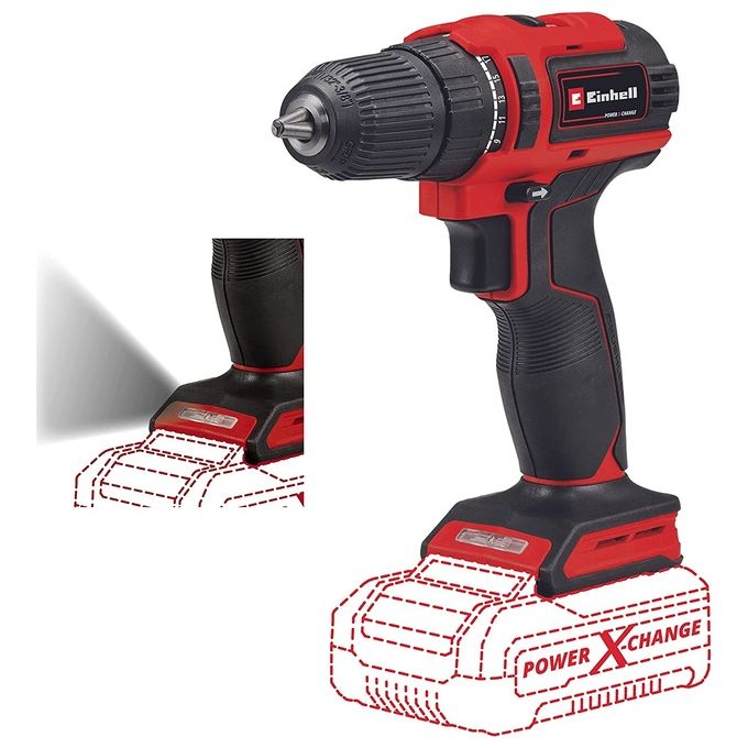 Einhell 4513997 TE-CD 18-40 Li BL Trapano Avvitatore a Batteria 18 V 40 Nm Motore Senza Spazzole Mandrino 10 mm colore Nero