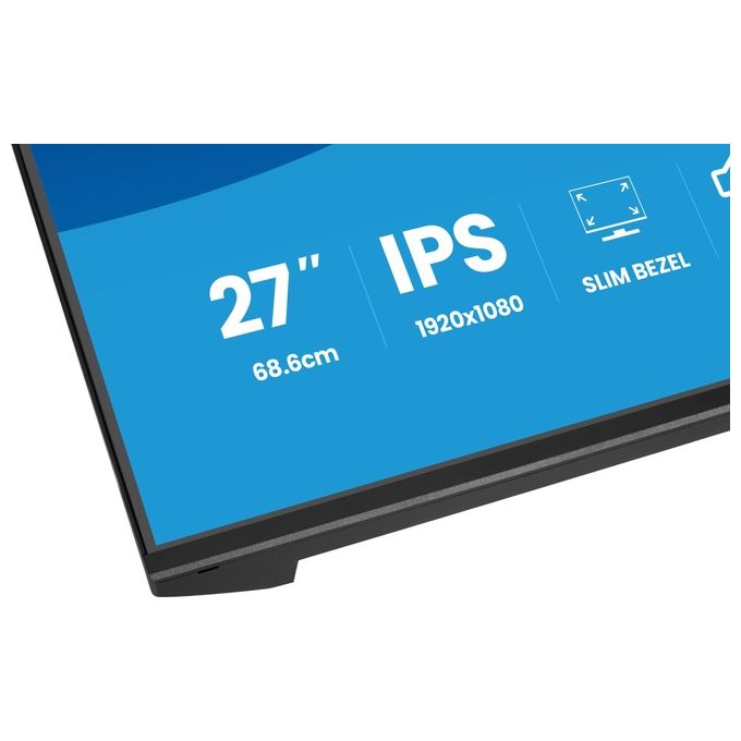 Iiyama ProLite X2793HSU-B1 monitor 27 pollici, Full HD IPS, 120 Hz, 1 ms, AMD FreeSync, hub USB, HDMI, DisplayPort, nero