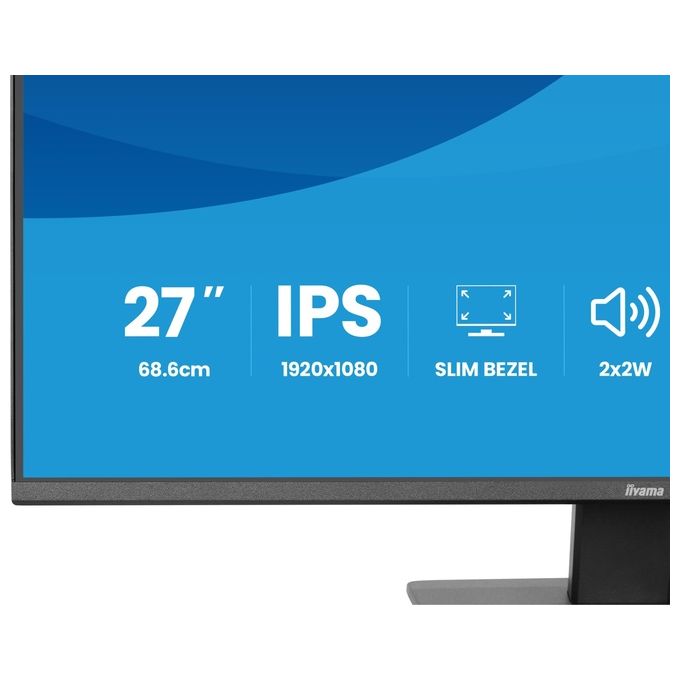Iiyama ProLite X2793HSU-B1 monitor 27 pollici, Full HD IPS, 120 Hz, 1 ms, AMD FreeSync, hub USB, HDMI, DisplayPort, nero