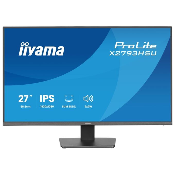 Iiyama ProLite X2793HSU-B1 monitor 27 pollici, Full HD IPS, 120 Hz, 1 ms, AMD FreeSync, hub USB, HDMI, DisplayPort, nero