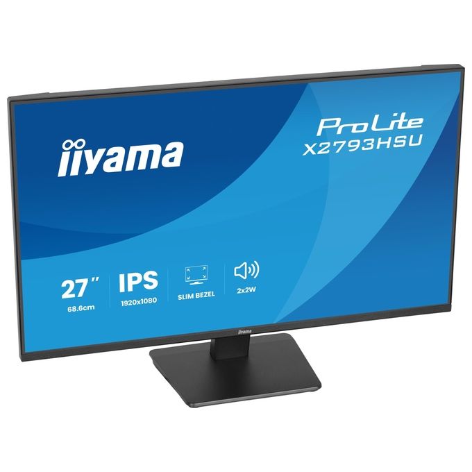 Iiyama ProLite X2793HSU-B1 monitor 27 pollici, Full HD IPS, 120 Hz, 1 ms, AMD FreeSync, hub USB, HDMI, DisplayPort, nero