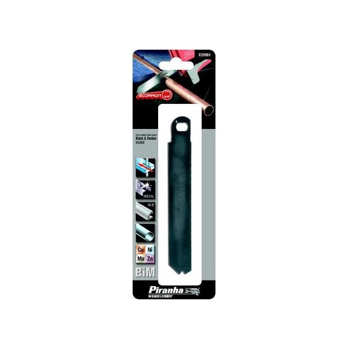 Black+Decker X29981 Lama Ricambio Taglio Rapido su Metallo per Sega Scorpion