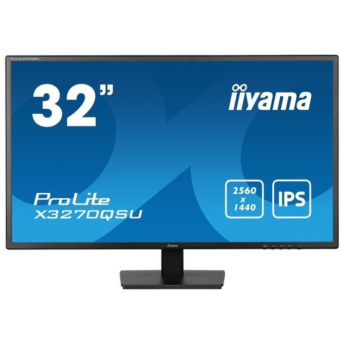 Iiyama ProLite X3270QSU-B1 monitor 31.5 pollici, IPS, QHD 2560x1440, 100Hz, Adaptive Sync, hub USB, altoparlanti integrati, nero