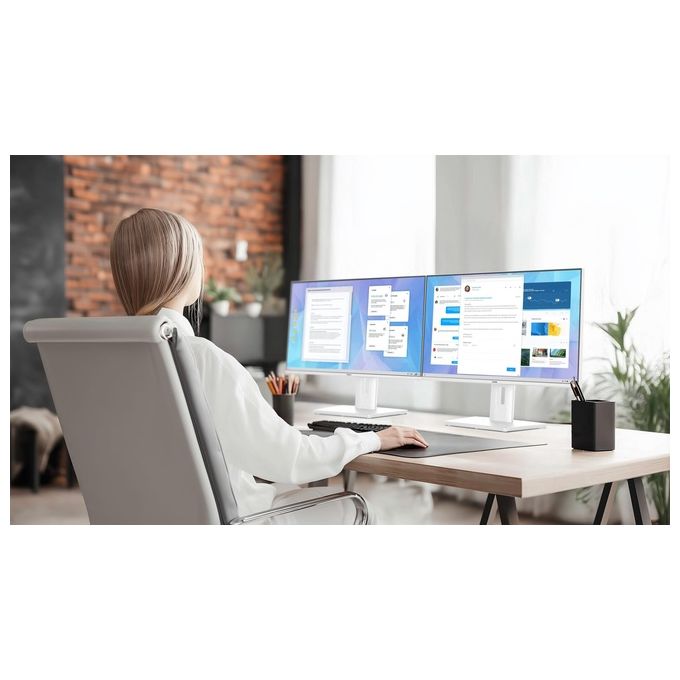 Iiyama ProLite XB2497HSU-W1 monitor 23,8 pollici, IPS Full HD 120Hz, regolazione altezza, hub USB 3.2, flicker free, bianco