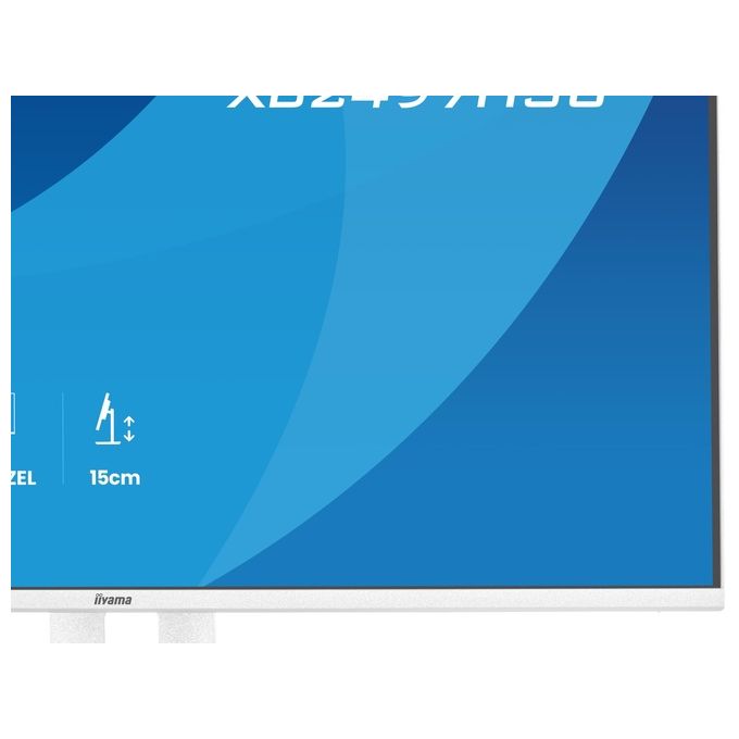 Iiyama ProLite XB2497HSU-W1 monitor 23,8 pollici, IPS Full HD 120Hz, regolazione altezza, hub USB 3.2, flicker free, bianco
