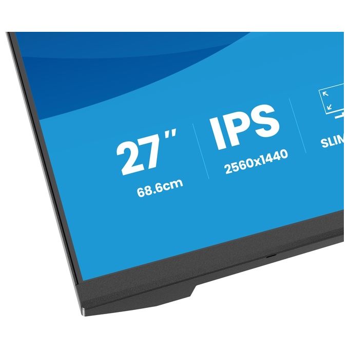 Iiyama ProLite XB2793QSU-B1 monitor 27 pollici, Quad HD 2560x1440, IPS, 75 Hz, AMD FreeSync, Flicker-Free, hub USB, Nero