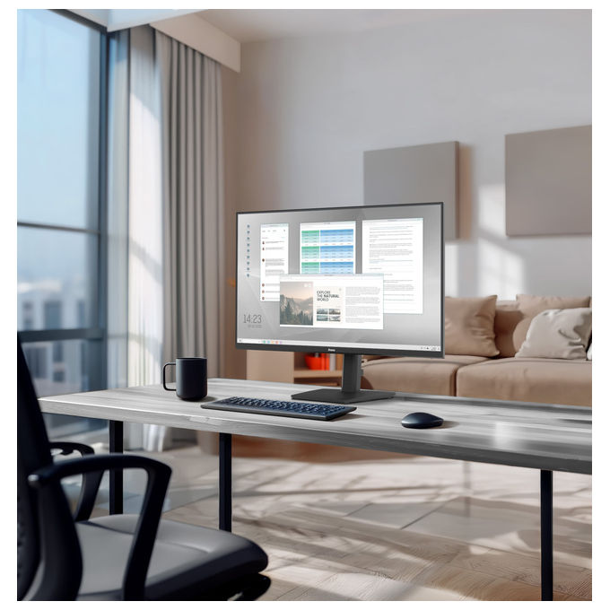 Iiyama ProLite XB2793QSU-B1 monitor 27 pollici, Quad HD 2560x1440, IPS, 75 Hz, AMD FreeSync, Flicker-Free, hub USB, Nero