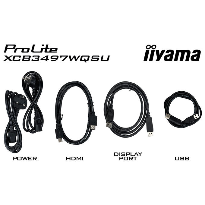Iiyama monitor curvo 34 pollici UWQHD, ProLite XCB3494WQSU-B1, pannello VA, 3440x1440, 120Hz, FreeSync Premium, regolazione altezza 150mm