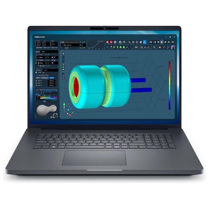 Dell MB18250 Pro Max 18 Plus Workstation mobile Intel Core Ultra 7 32 GB DDR5 1 TB SSD NVIDIA RTX PRO 2000 colore Magnetite