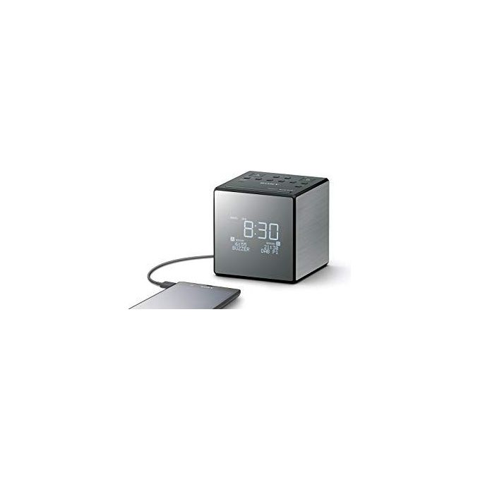 Sony XDRC1DBP Radiosveglia DAB DAB+ FM Display LCD 2 Sveglie Funzione Snooze Batteria Backup colore Nero Argento