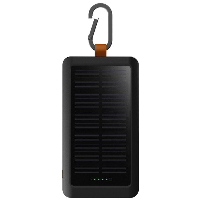 Xtorm XG2S101 Go2 Power Bank Solare 10000mAh 15W FastCharge USB-C USB-A con Torcia e Moschettone colore Nero