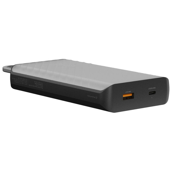 Xtorm XG2S101 Go2 Power Bank Solare 10000mAh 15W FastCharge USB-C USB-A con Torcia e Moschettone colore Nero