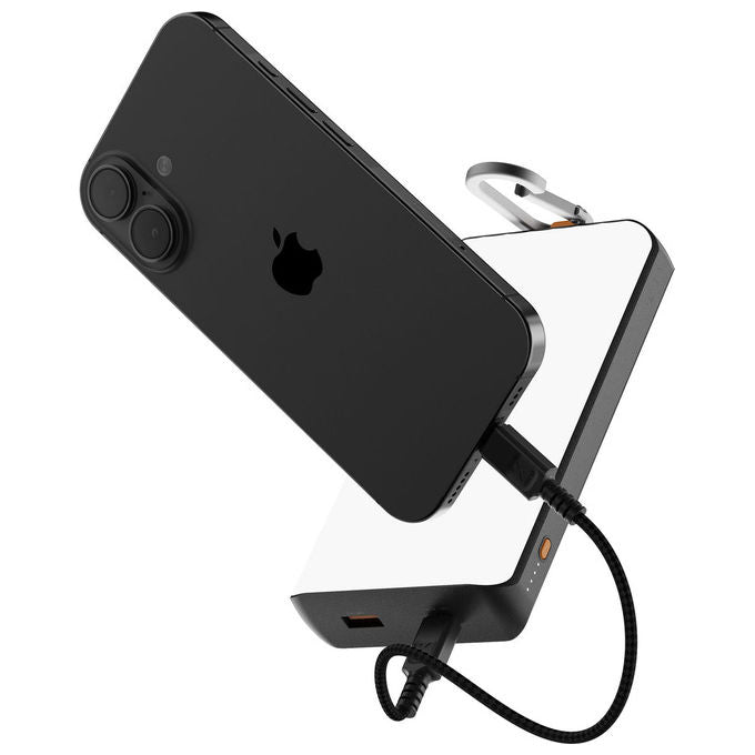 Xtorm XG2S101 Go2 Power Bank Solare 10000mAh 15W FastCharge USB-C USB-A con Torcia e Moschettone colore Nero
