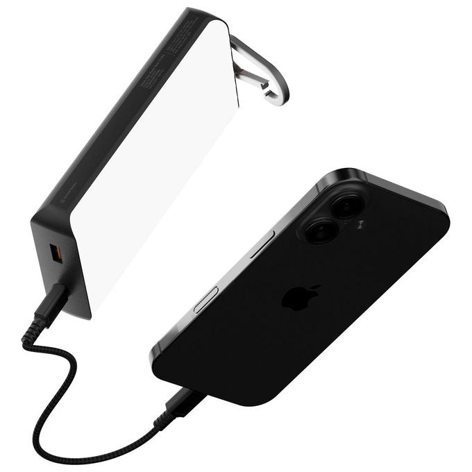 Xtorm XG2S101 Go2 Power Bank Solare 10000mAh 15W FastCharge USB-C USB-A con Torcia e Moschettone colore Nero