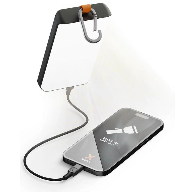 Xtorm XG2S101 Go2 Power Bank Solare 10000mAh 15W FastCharge USB-C USB-A con Torcia e Moschettone colore Nero