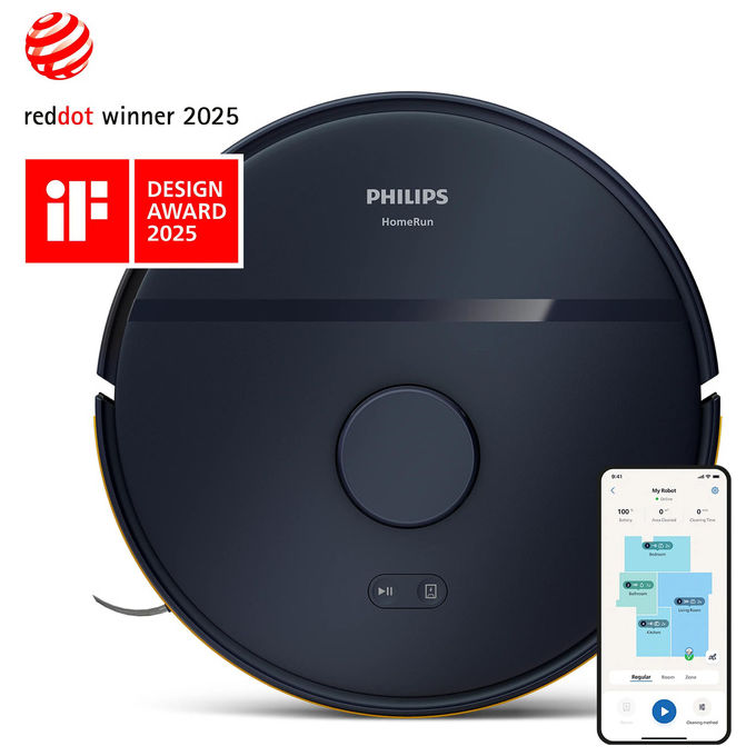 Philips XU2000-10 Serie 2000 Robot aspirapolvere Laser 0.25 L autonomia 130 min 2700 Pa Wi-Fi App Mappatura colore Blu marino