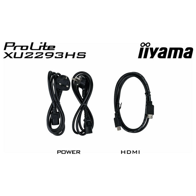 Iiyama ProLite XU2293HS-B6 monitor pc 21,5 pollici, Full HD IPS, 100Hz, 1ms, borderless, HDMI, DisplayPort, nero
