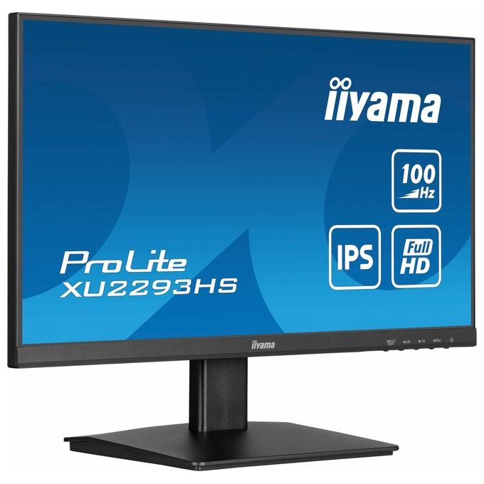 Iiyama ProLite XU2293HS-B6 monitor pc 21,5 pollici, Full HD IPS, 100Hz, 1ms, borderless, HDMI, DisplayPort, nero