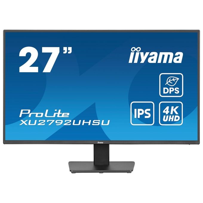 Iiyama ProLite XU2792UHSU-B6 monitor 27 pollici, 4K UHD IPS, 3840x2160, 350 cd-m², hub USB, DisplayPort, HDMI, nero
