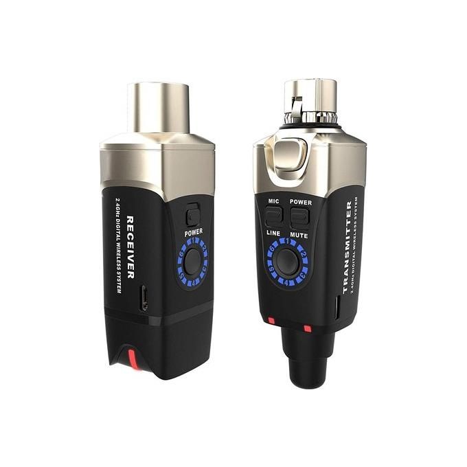 Xvive U3 Sistema wireless per microfoni dinamici 6 canali 2.4 GHz latenza 5 ms autonomia 5 ore colore Nero
