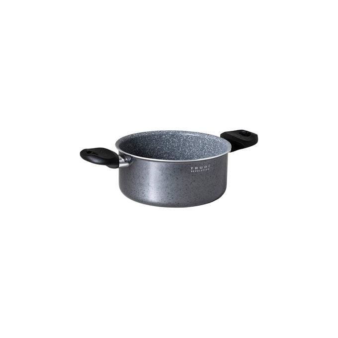Bialetti Y0F3C20200 Trudi Revolution Casseruola 2 Manici Alluminio Antiaderente Petravera Induzione 20 cm