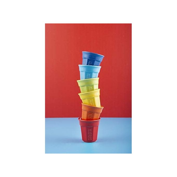 Bialetti Bicchierini Multicolor 6 Pezzi Ceramica