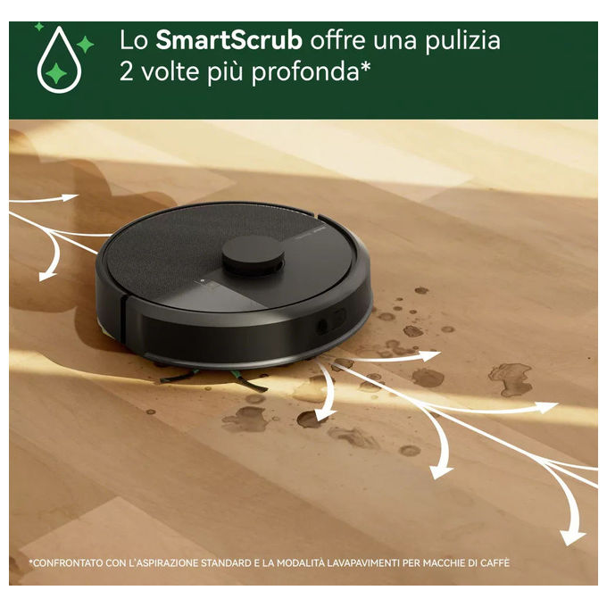 IRobot Y311 Roomba 105 Combo Robot aspirapolvere LiDAR 0,4 L autonomia 120 min Wi-Fi app lavapavimenti 7000 Pa colore Nero