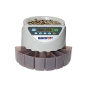 Francopost YBJ400 Eurocounter Contamonete Euro 8 cassetti divisione monete 250 Pz-min colore Grigio