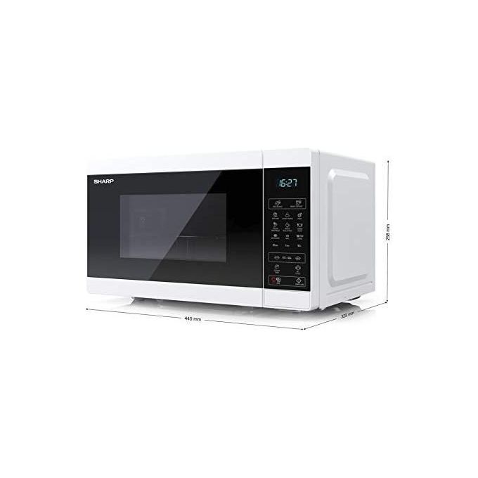 Sharp YC-MG02E-W Forno a microonde Compatto 20 L 800 W con Grill Funzione Scongelamento Automatico colore Bianco