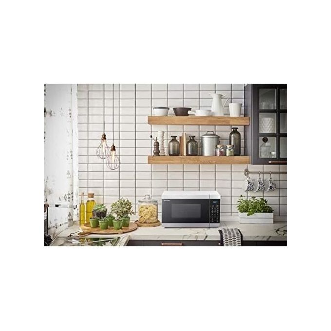 Sharp YC-MG02E-W Forno a microonde Compatto 20 L 800 W con Grill Funzione Scongelamento Automatico colore Bianco