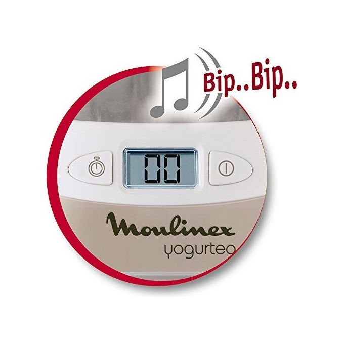 Moulinex YG231E32 Yogurteo Yogurtiera 7 Vasetti da 160 ml Argento Premium