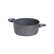 Aeternum Y0F6C20280 Madame Petravera Casseruola in Alluminio con Rivestimento Antiaderente Effetto Pietra 28 cm Adatta a Tutti i Piani Cottura Inclusa Induzione Lavabile in Lavastoviglie colore Grigio Pietra