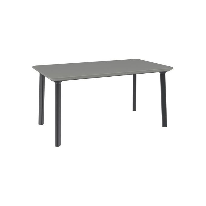 Toomax Z0971R0-9500 971 Dinning Tavolo da Esterno Fisso per 6 Posti in Polipropilene Resistente ai Raggi UV colore Antracite e Grigio